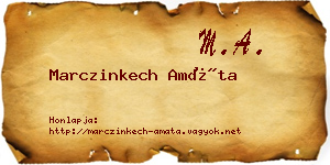 Marczinkech Amáta névjegykártya